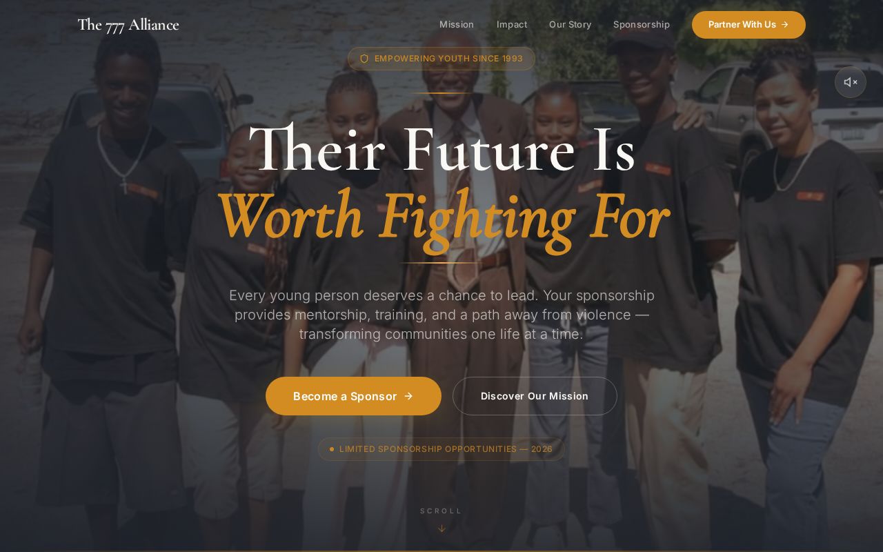 Website design for The 777 Alliance