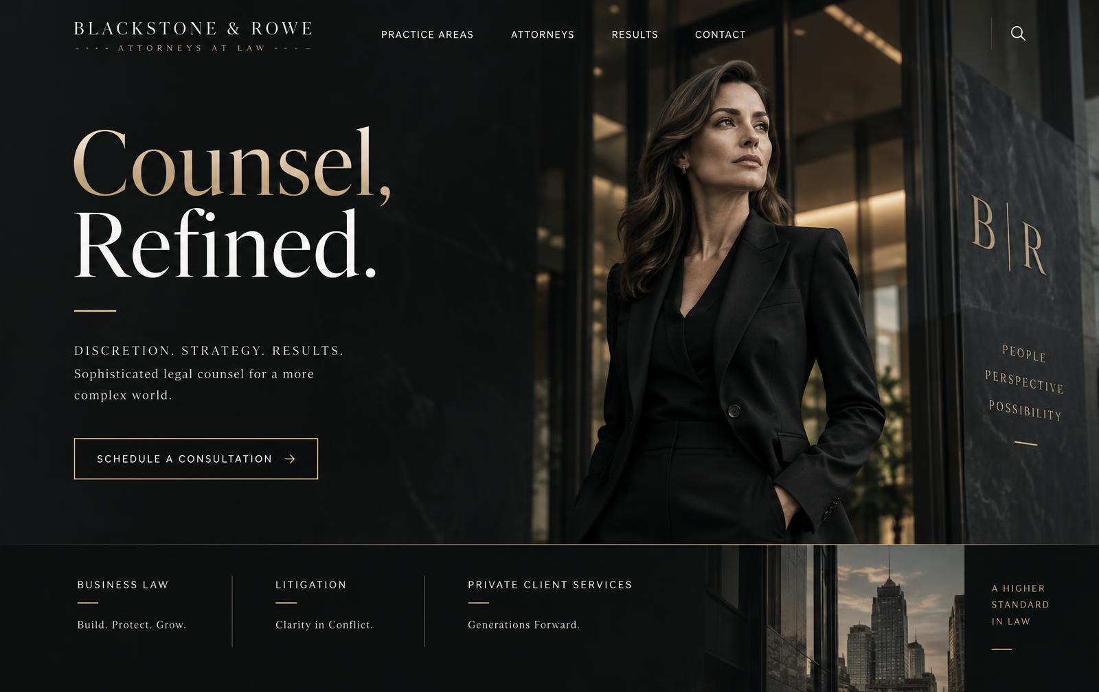 Website design for Blackstone & Rowe